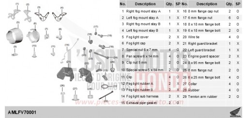 KIT,FR FOG ATT NT1100DES de 2025